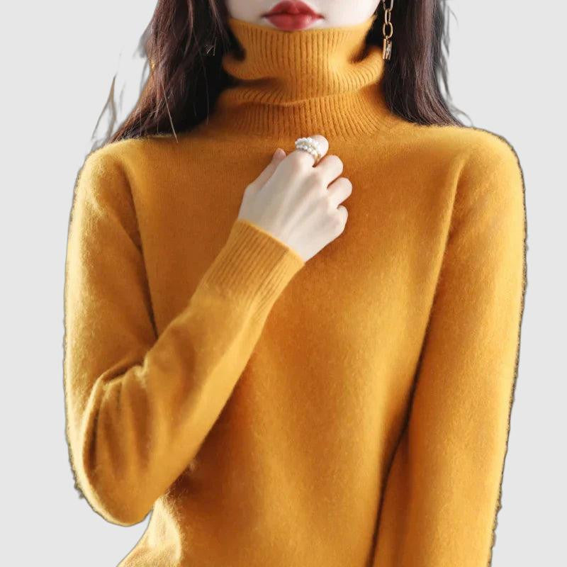 Maglione Dolcevita in Tessuto Morbido con Collo Alto