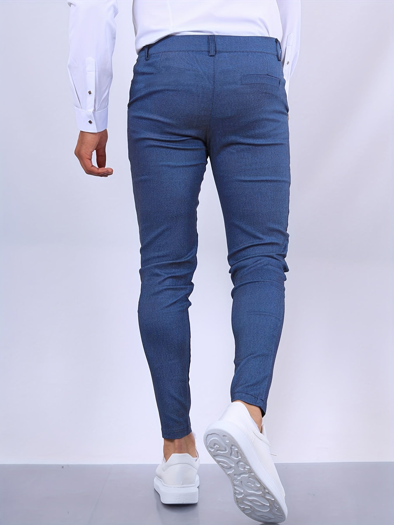 Pantaloni Eleganti Slim Fit da Uomo in Tessuto Elasticizzato