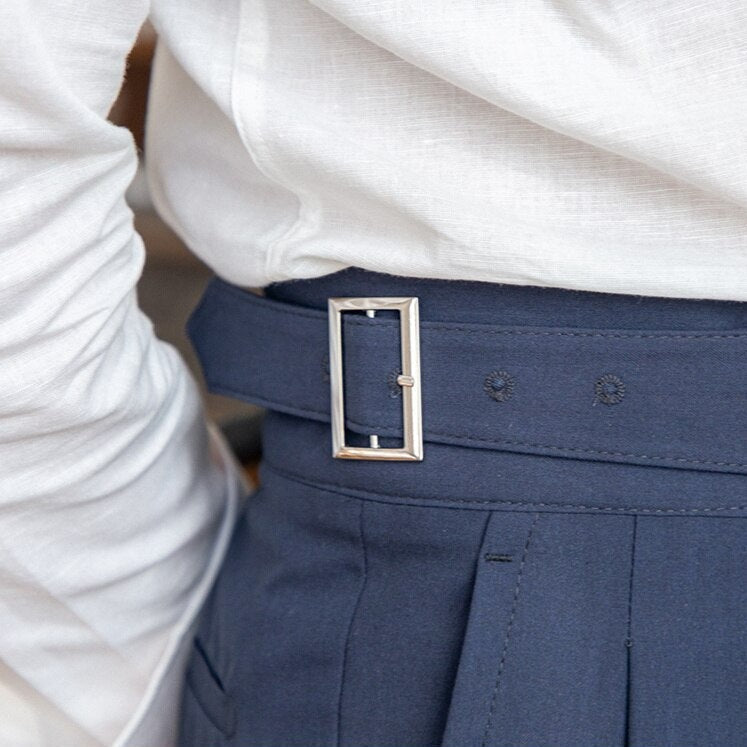 Pantaloni a Vita Alta con Fibbia Classica - Eleganti e Versatili