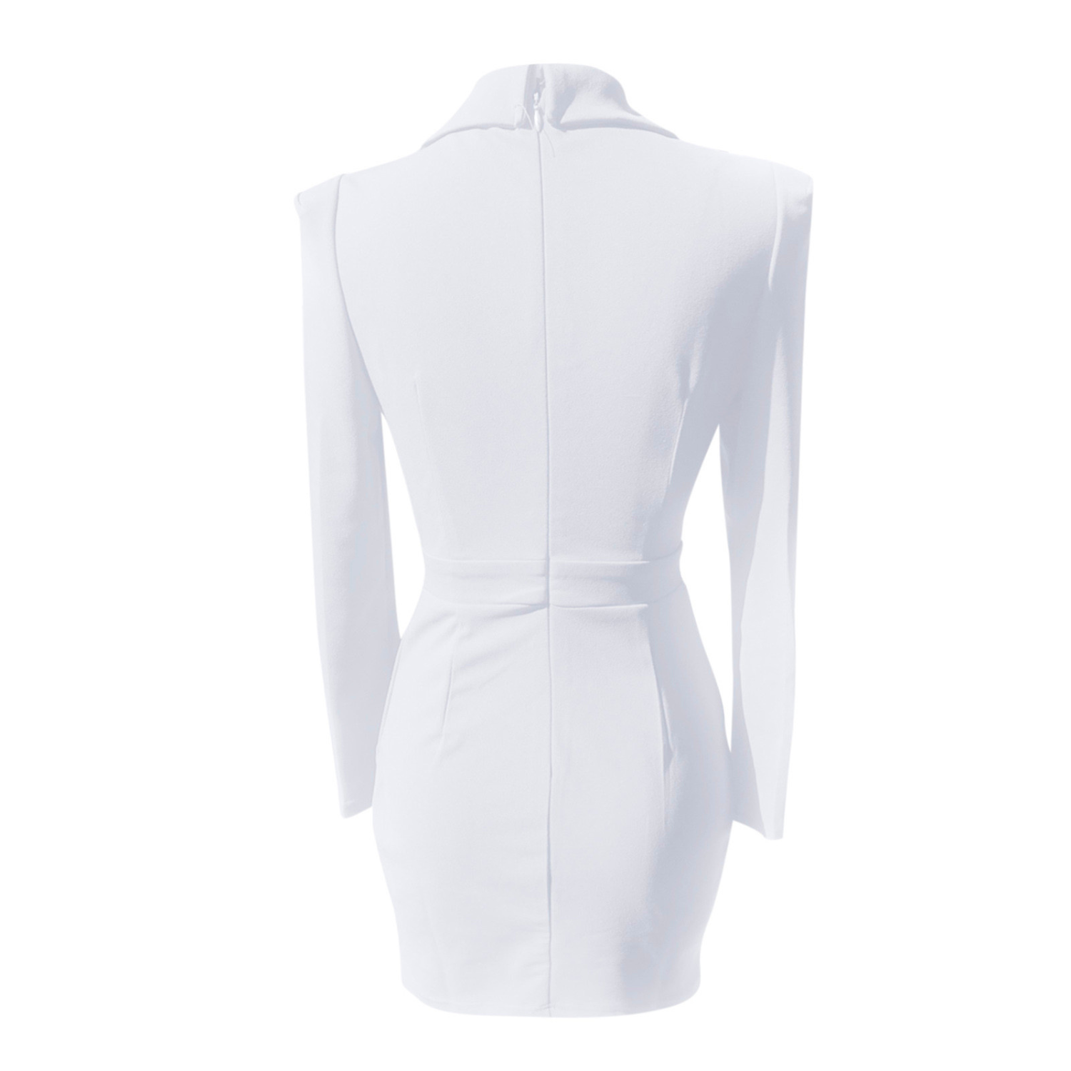Vestito Blazer Donna – Taglio Sartoriale – Scollo Profondo – Orlo Asimmetrico