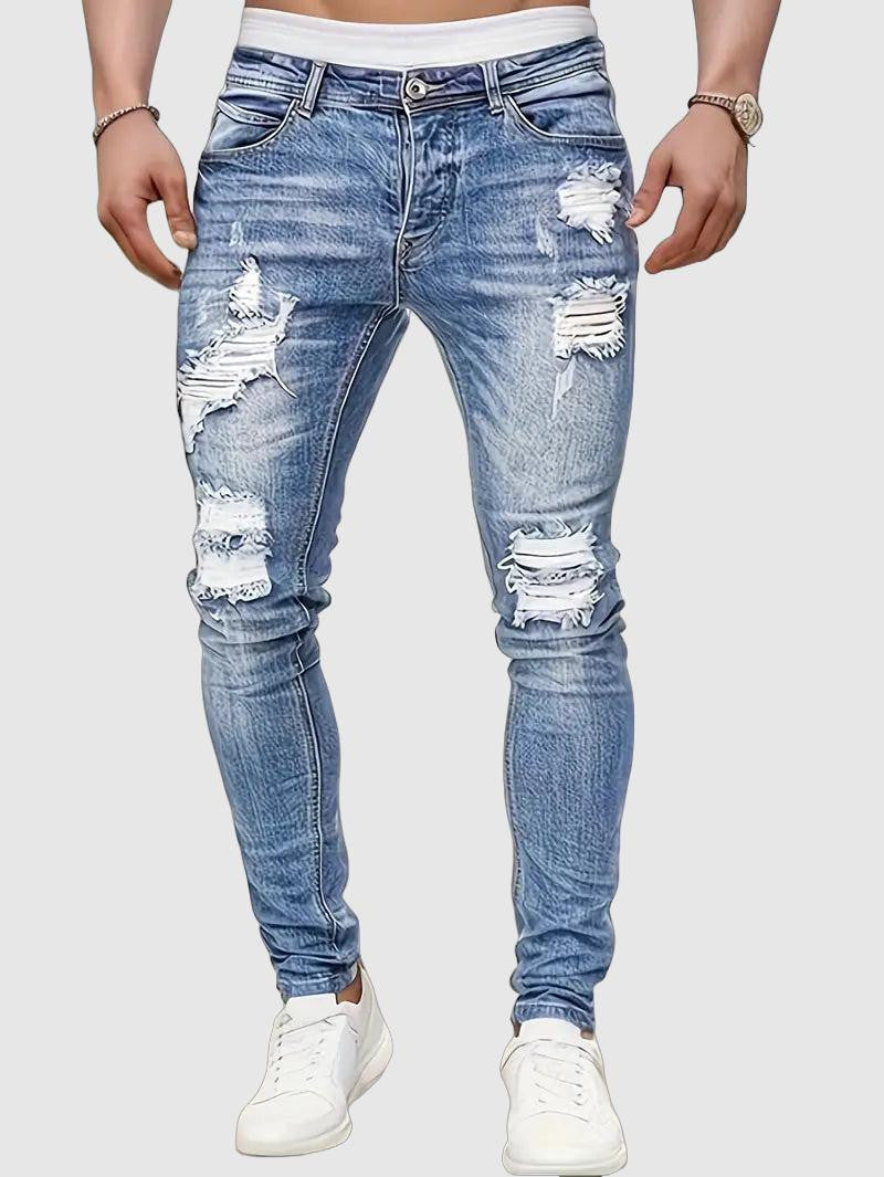 Jeans Casual Elasticizzati in Cotone con Stile Slim-Fit