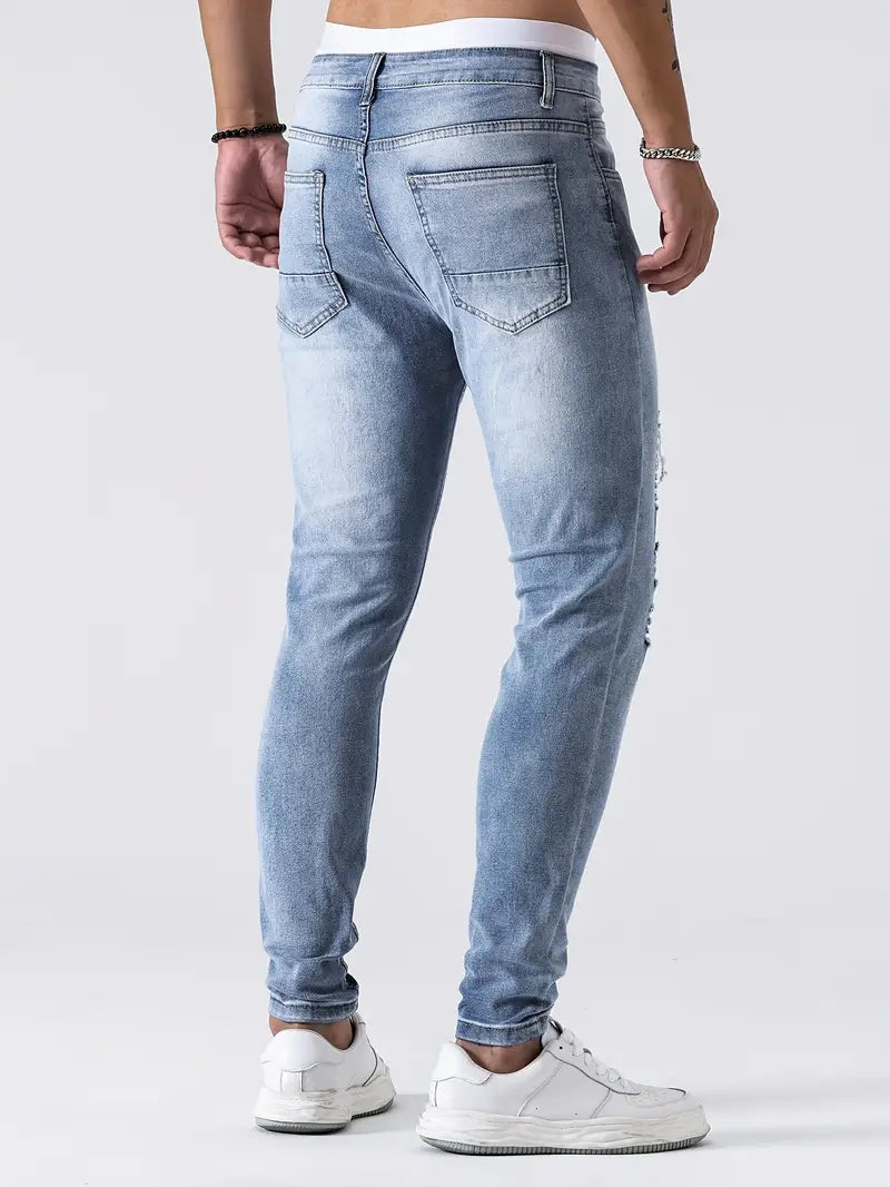 Jeans Casual Elasticizzati in Cotone con Stile Slim-Fit