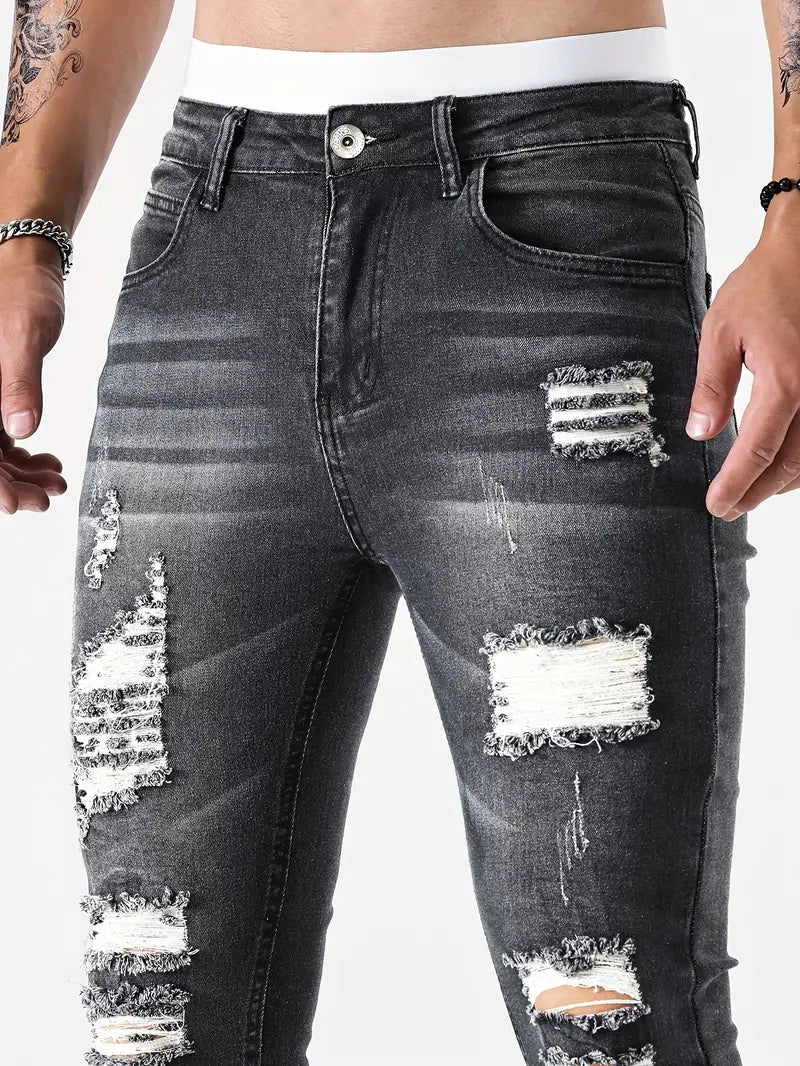 Jeans Casual Elasticizzati in Cotone con Stile Slim-Fit