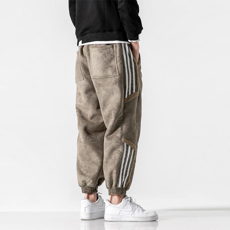 Jogger in Tessuto Sherpa Con Tasche Laterali per Stile Casual