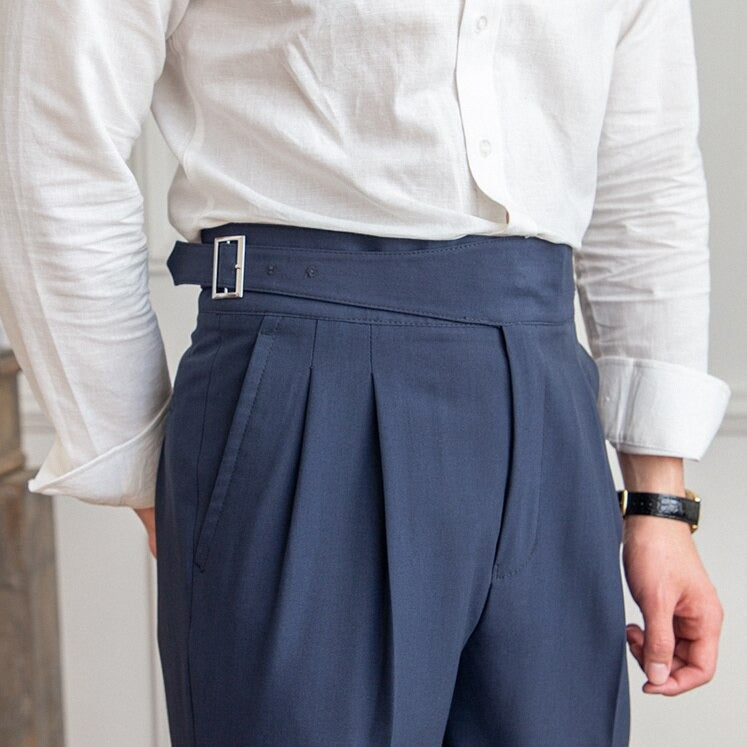 Pantaloni a Vita Alta con Fibbia Classica - Eleganti e Versatili