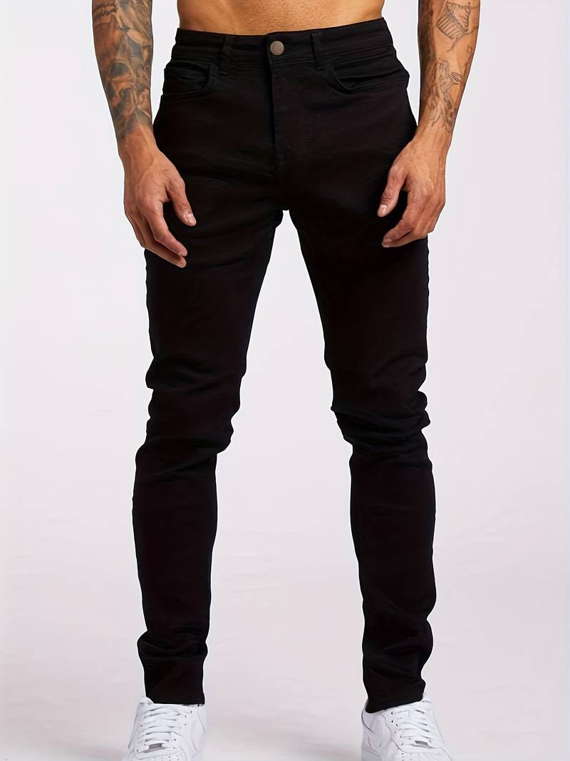 Jeans slim fit in denim elasticizzato con dettagli minimalisti