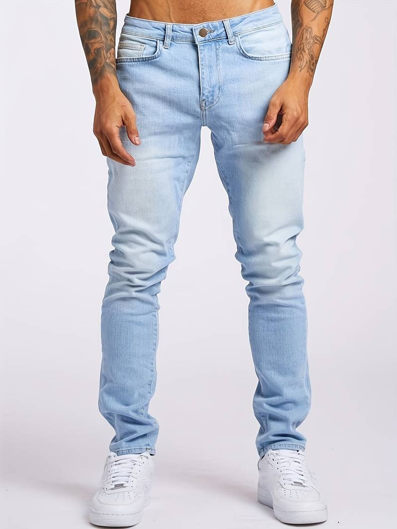 Jeans slim fit in denim elasticizzato con dettagli minimalisti