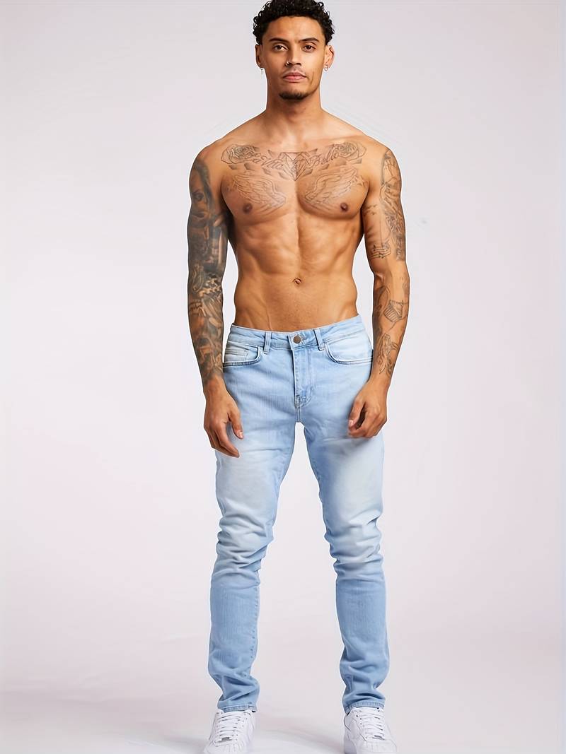 Jeans slim fit in denim elasticizzato con dettagli minimalisti