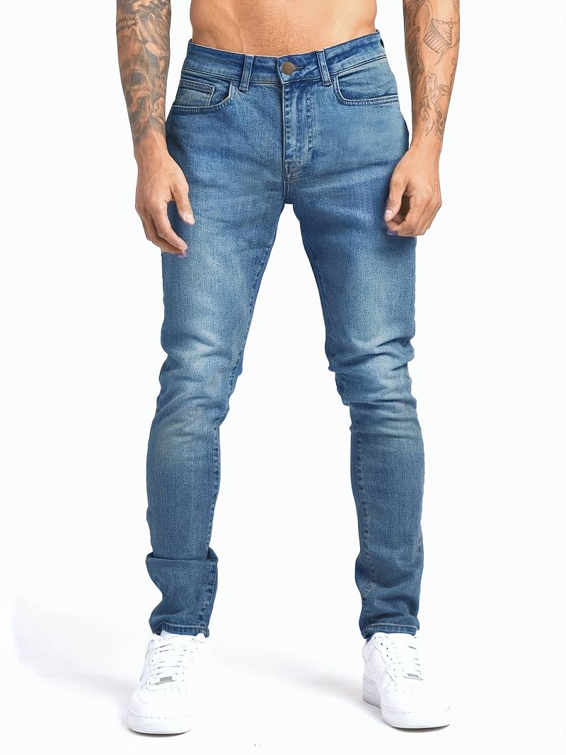 Jeans slim fit in denim elasticizzato con dettagli minimalisti