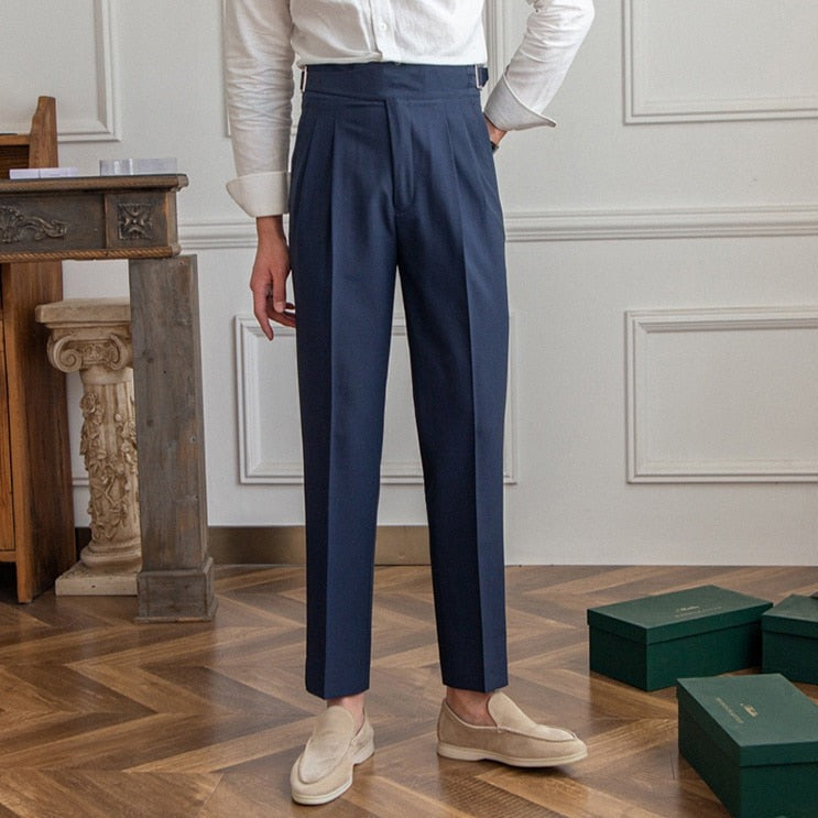 Pantaloni a Vita Alta con Fibbia Classica - Eleganti e Versatili