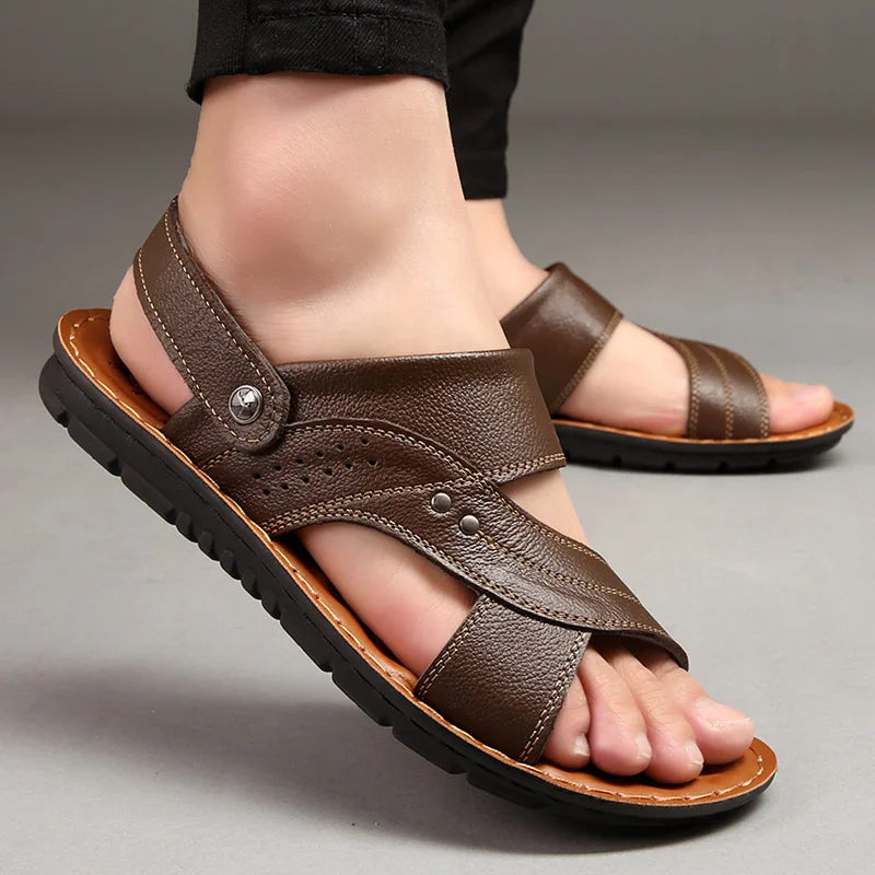 Sandali da uomo – Pelle resistente – Design ergonomico – Calzata comoda traspirante