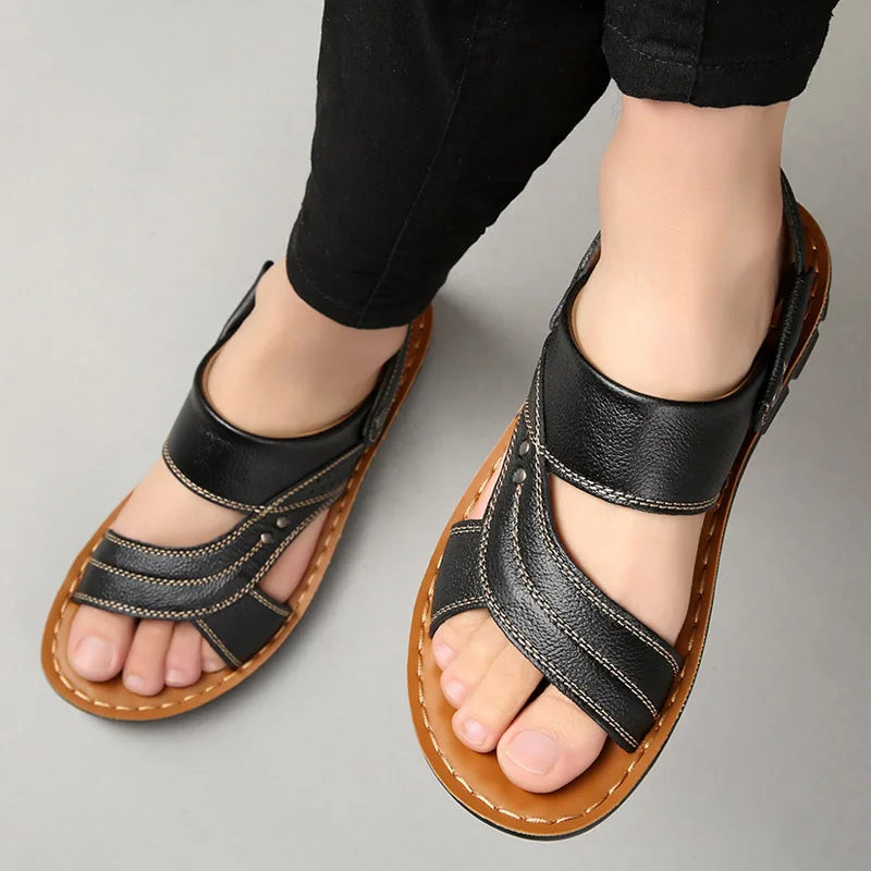 Sandali da uomo – Pelle resistente – Design ergonomico – Calzata comoda traspirante