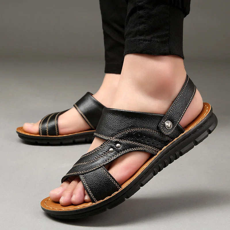 Sandali da uomo – Pelle resistente – Design ergonomico – Calzata comoda traspirante