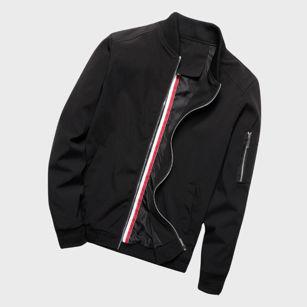 Giubbotto Bomber da Uomo – Vestibilità Slim – Tessuto Leggero Traspirante – Colletto Alto