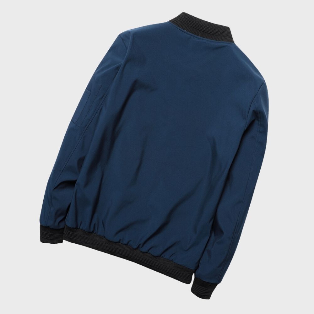 Giubbotto Bomber da Uomo – Vestibilità Slim – Tessuto Leggero Traspirante – Colletto Alto