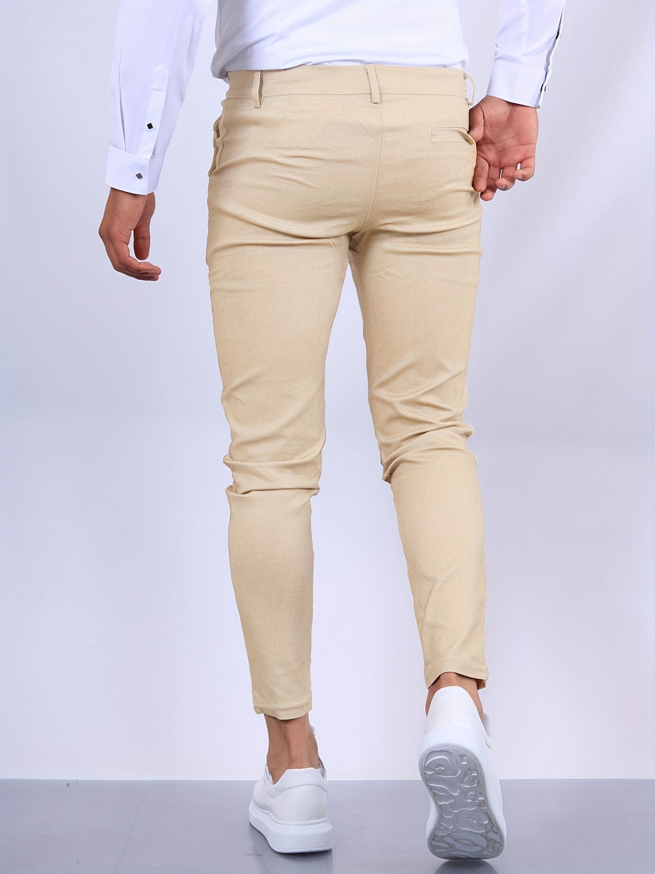 Pantaloni Eleganti Slim Fit da Uomo in Tessuto Elasticizzato