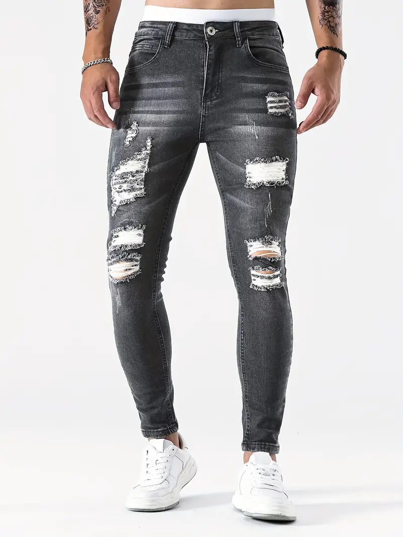 Jeans Casual Elasticizzati in Cotone con Stile Slim-Fit