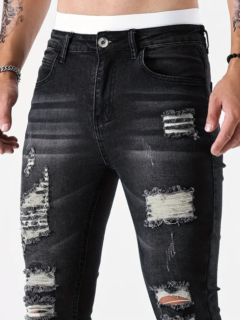 Jeans Casual Elasticizzati in Cotone con Stile Slim-Fit