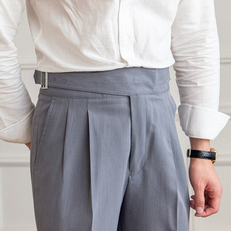 Pantaloni a Vita Alta con Fibbia Classica - Eleganti e Versatili