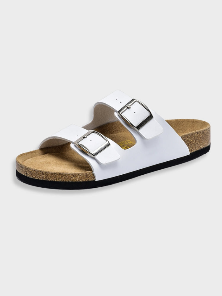 Sandali unisex – Suola piatta – Plantare ergonomico – Doppia fibbia regolabile