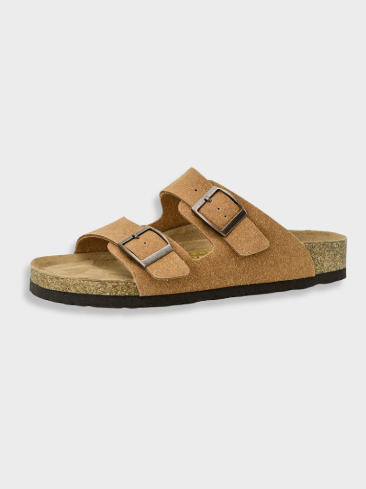 Sandali unisex – Suola piatta – Plantare ergonomico – Doppia fibbia regolabile